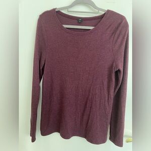 Super Soft J. Crew Burgundy Long Sleeve Tee